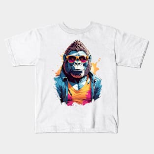 Cool Gorilla in Sunglasses Kids T-Shirt